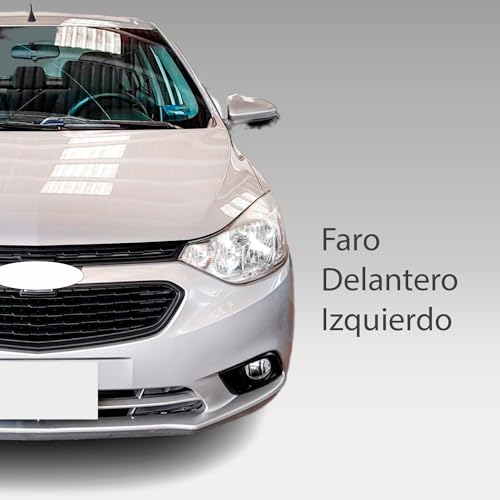 Faro Delantero Izquiero compatible con CV Aveo 2018 2019 2020 2021 2022 2023 | Totalmente Cromado | Con Motor